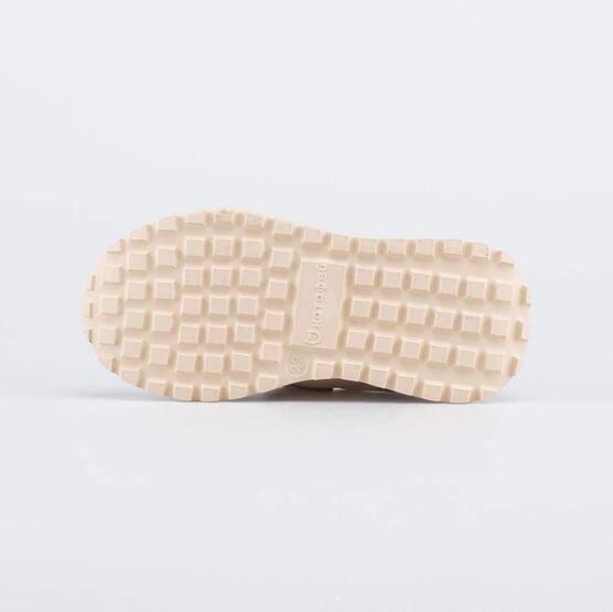 644456-21 Кожаные кроссовки на липучках для девочки для девочки серый + розовый фото №3