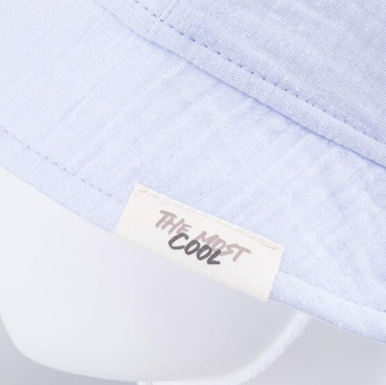 07710021-40 Панама из муслина с ушками голубая для мальчики голубой фото №3