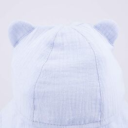 07710021-40 Панама из муслина с ушками голубая для мальчики голубой фото №4