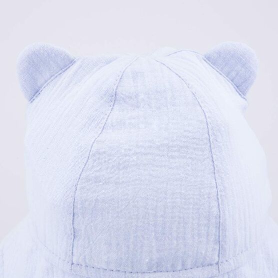 07710021-40 Панама из муслина с ушками голубая для мальчики голубой фото №4