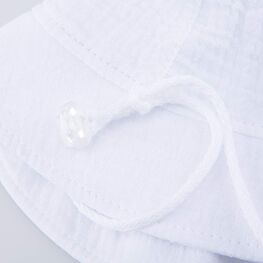 07710021-41 Панама из муслина с ушками белая для мальчики белый фото №4