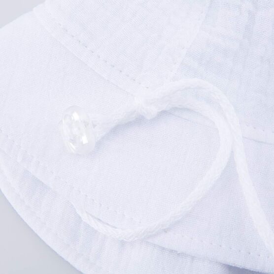 07710021-41 Панама из муслина с ушками белая для мальчики белый фото №4