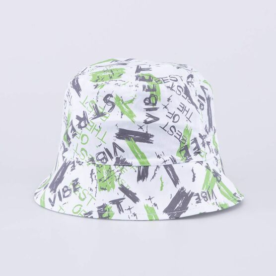 07710024-40 Панама хлопковая для мальчика белый-зеленый для мальчики белый + зеленый