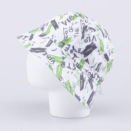 07710024-40 Панама хлопковая для мальчика белый-зеленый для мальчики белый + зеленый фото №3