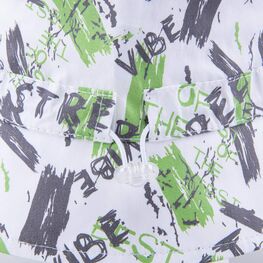 07710024-40 Панама хлопковая для мальчика белый-зеленый для мальчики белый + зеленый фото №4