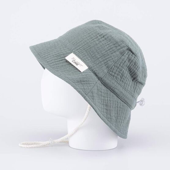 07711951-43 Панама из муслина оливковая для мальчики оливковый фото №3