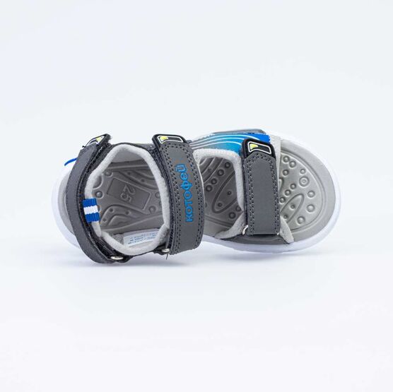 324034-12 Пляжная обувь с LED-подсветкой на подошве для мальчики сер-син фото №4