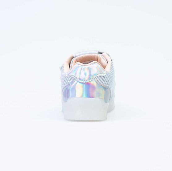 334018-71 Полуботинки с LED-подсветкой для девочки серебрист. фото №5