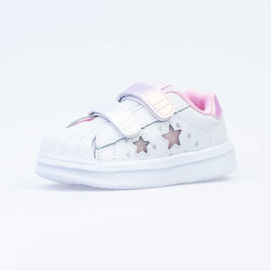 334019-71 Полуботинки с LED для девочки белый