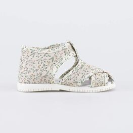 221181-71 Текстильная обувь для девочки Цветочная поляна для девочки бежевый фото №2