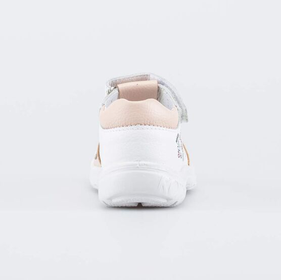 322120-26 Кожаные сандалии Пломбир для девочки белый + розовый фото №5