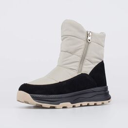 764062-41 Бежевые дутики для девочки-подростка для девочки бежевый + черный