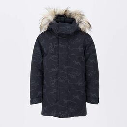 07757073-40 Зимняя куртка-парка Динозавры для мальчика для мальчики черный