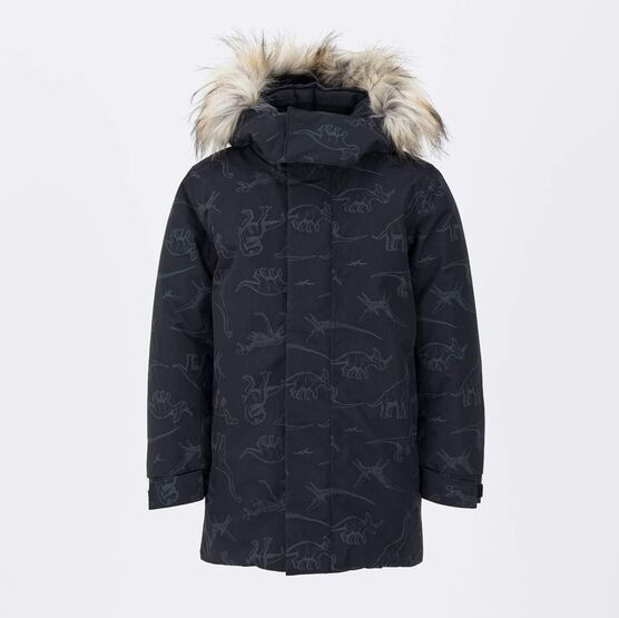 07757073-40 Зимняя куртка-парка Динозавры для мальчика для мальчики черный