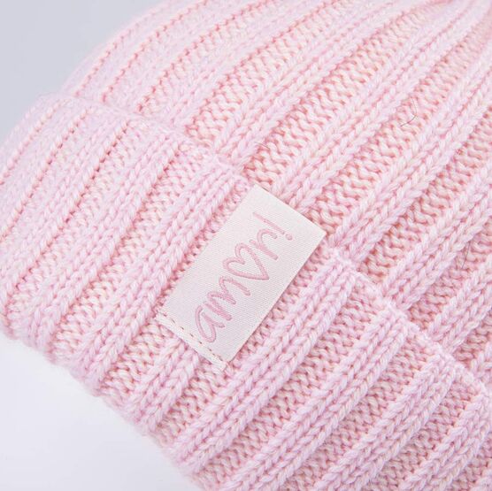07804015-40 Зимний шерстяной комплект шапка + снуд для девочки для девочки розовый фото №4
