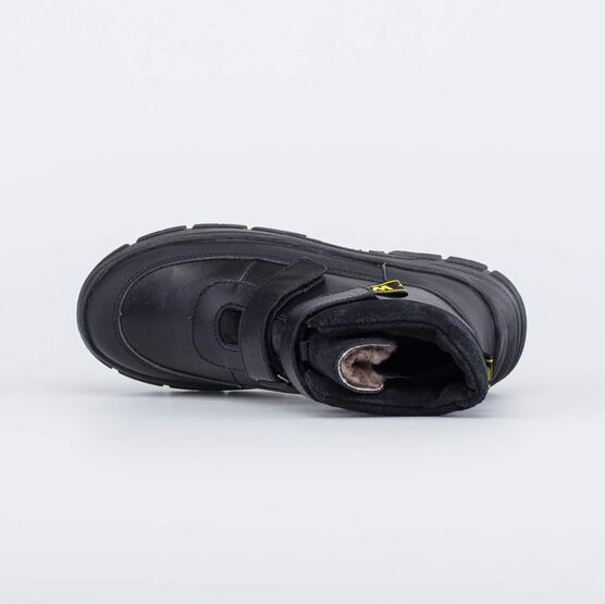 552307-52 Зимние ботинки на липучках для мальчика черный для мальчики черный фото №4