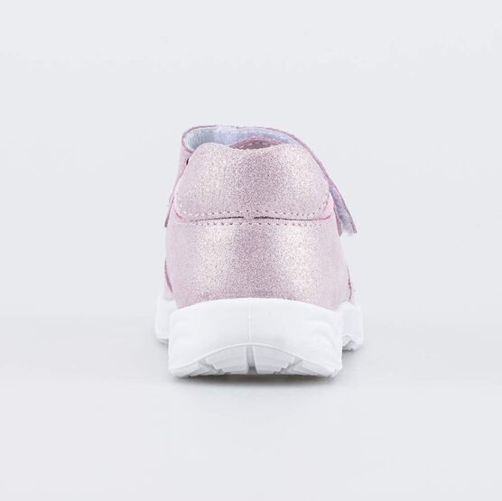 122241-22 Кожаные сандалии на липучках Блеск для девочки розовый фото №5