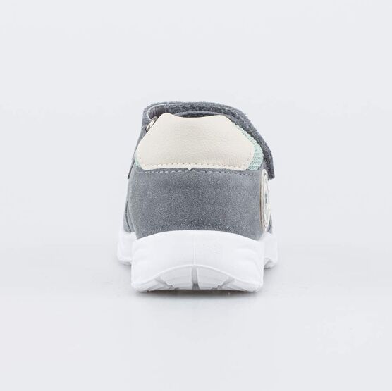 122242-21 Кожаные сандалии на липучках Серый дым для мальчики серый фото №5