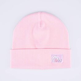 07811473-40 Трикотажная шапка в рубчик для девочки для девочки розовый