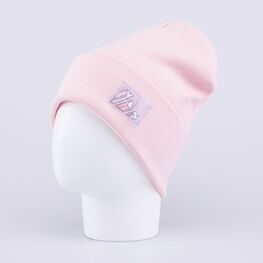 07811473-40 Трикотажная шапка в рубчик для девочки для девочки розовый фото №2