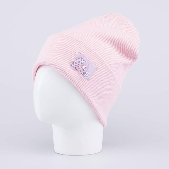 07811473-40 Трикотажная шапка в рубчик для девочки для девочки розовый фото №2