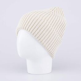 07811474-41 Вязаная шерстяная шапка для девочки для девочки бежевый фото №2