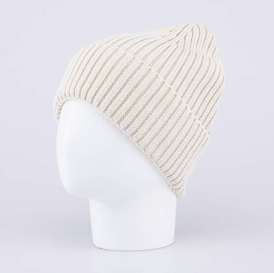 07811474-41 Вязаная шерстяная шапка для девочки для девочки бежевый фото №2