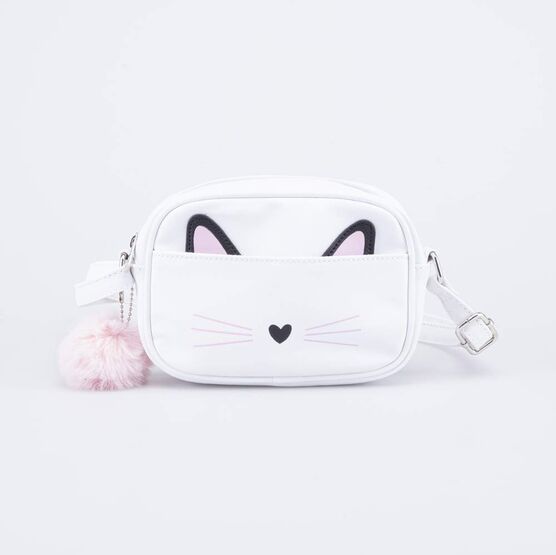 02802300-41 Сумка на молнии Кошечка белый для девочки белый