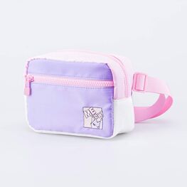 02819010-40 Сумка поясная текстильная розовый + сиреневый для девочки розовый + сиреневый фото №2