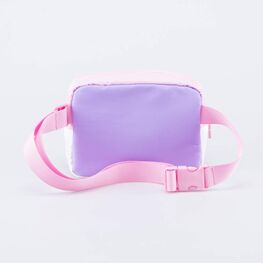 02819010-40 Сумка поясная текстильная розовый + сиреневый для девочки розовый + сиреневый фото №3