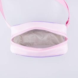 02819010-40 Сумка поясная текстильная розовый + сиреневый для девочки розовый + сиреневый фото №4