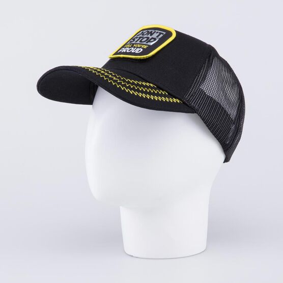 07709123-40 Кепка-бейсболка с сеточкой и сменными патчами для мальчики черный фото №2