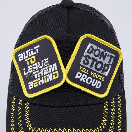 07709123-40 Кепка-бейсболка с сеточкой и сменными патчами для мальчики черный фото №5