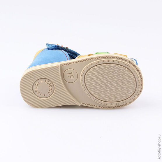 022085-21 Туфли летние для мальчики син-цве фото №3