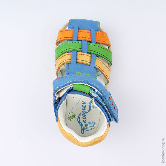 022085-21 Туфли летние для мальчики син-цве фото №4