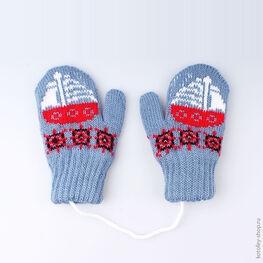 07721082-00 Варежки детские двухслойные джинс для универсальные джинс