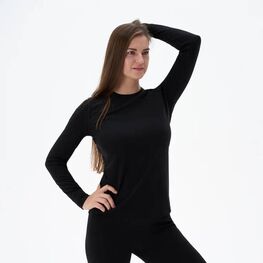 07802077-40 Термоджемпер для женщин КОТОФЕЙ Шерсть для девочки черный