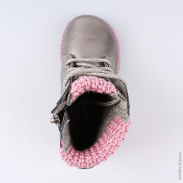 352193-33 Ботинки для девочки серебрист. фото №4