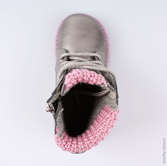 352193-33 Ботинки для девочки серебрист. фото №4