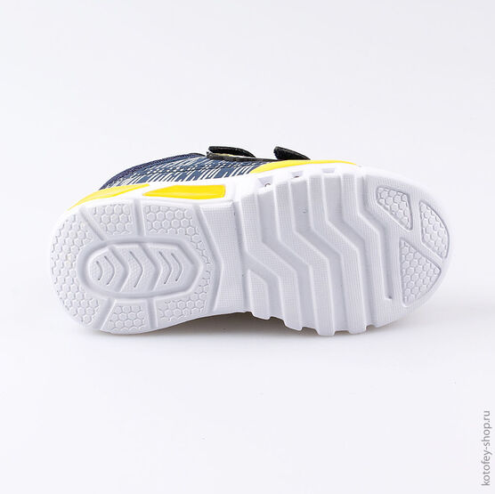 344219-71 Кроссовки с LED-подсветкой на подошве для мальчики син-жел фото №3