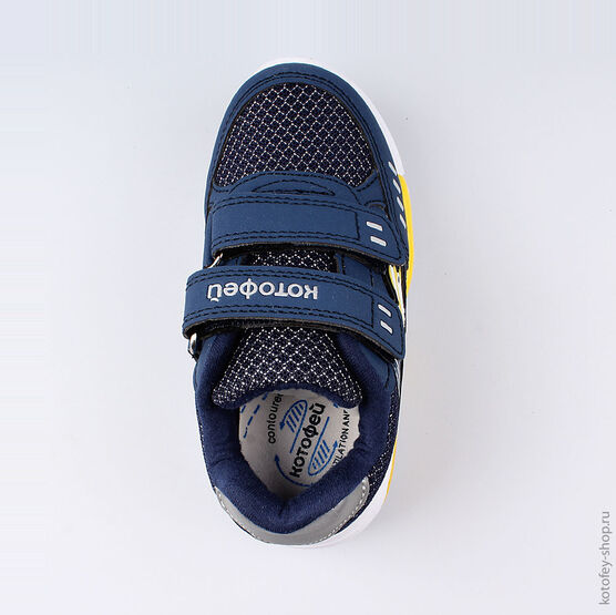 344219-71 Кроссовки с LED-подсветкой на подошве для мальчики син-жел фото №4