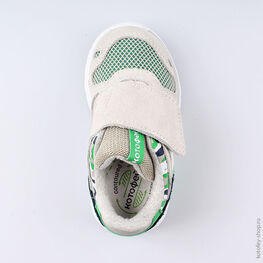 144110-71 Кроссовки с LED-подсветкой на подошве для мальчики сер-зел фото №4