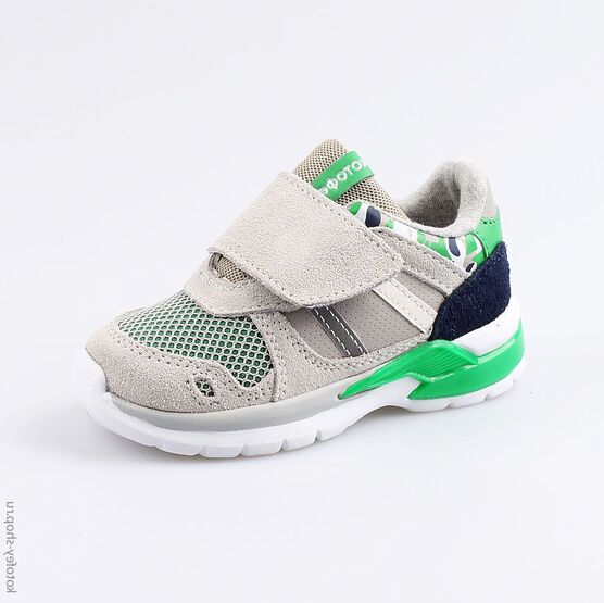 144110-71 Кроссовки с LED-подсветкой на подошве для мальчики сер-зел