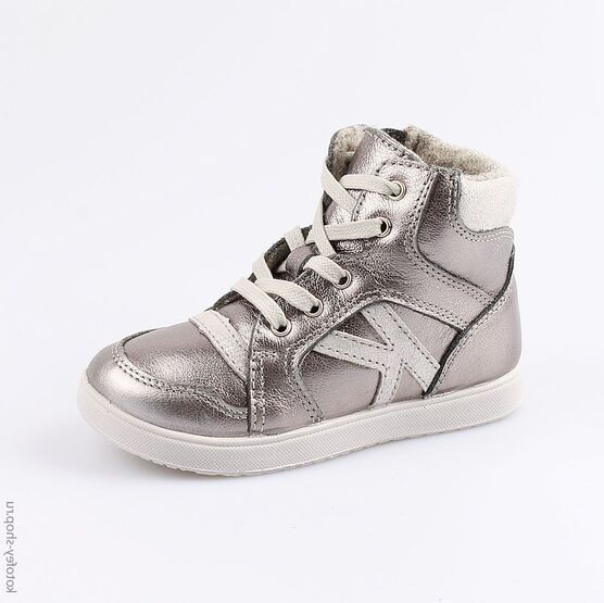252127-33 Ботинки для девочки серебрист.