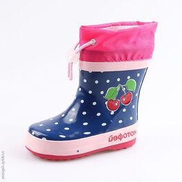 166108-11 Резиновые сапоги Вишенка для девочки син-роз