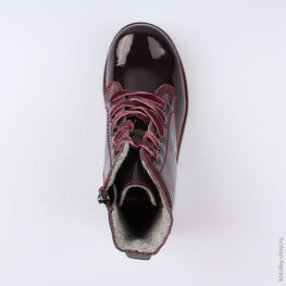 552109-34 Ботинки для девочки бордовый фото №4