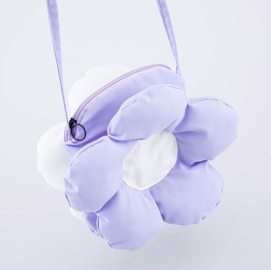 02802348-40 Сумка объемная Цветок для девочки фиолетовый + белый фото №5