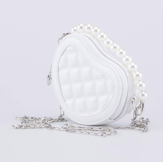 02802349-40 Сумка детская Сердце белый для девочки белый фото №2