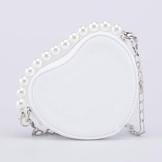 02802349-40 Сумка детская Сердце белый для девочки белый фото №3