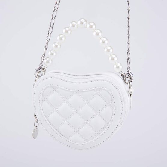 02802349-40 Сумка детская Сердце белый для девочки белый фото №5